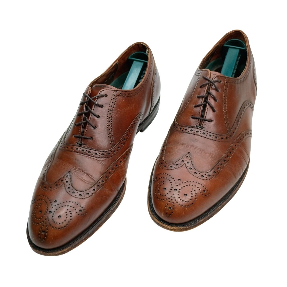 Vintage Florsheim Imperial Wingtip Brown Leather Dress Shoes‎ 93355 Mens 10 3E